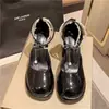 Sapatos Mary Jane de Salto Grosso para Mulheres, Salto Alto com Fivela, Versátil Modelo Novo 2026, Estilo Fada com Pedrarias, Sapatos de Salto Alto Elegantes e Modernos