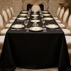Toalha de Mesa Preta Estilo Francês Retangular 2026 Novo Modelo Luxo Leve High-End Impermeável e Resistente a Manchas