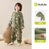 Dududu Home Conjunto Infantil Outono Roupa de Casa Novo Estilo Top Divertido para Meninas Roupas de Bebê Calça Comprida para Meninos Roupa de Outono