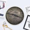 Nuevo de Fábrica Moderno Simple Redondo Pluma Bronceado Aislamiento Esterilla Plato Occidental Vajilla Decorativo Mantel Individual Alto Sentido