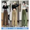 Overol café para mujer 2024 invierno nuevo entrepierna tipo pera que cubre pequeño informal perezoso pantalones de mezclilla café