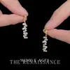 Pendientes Cuadrados Geométricos de Zirconia Estilo Vintage Mid-Century, Estilo de Viajero de Moda, Pendientes de Lujo de Alta Gama