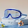 Gafas de Natación para Niños, Alta Definición, Antivaho, Impermeables, Gafas de Natación Profesionales de Marco Grande para Niños y Niñas, Equipo Especial de Gorro de Natación para Buceo