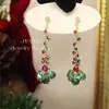 Sonido de Campana Único y Hermoso Pendientes para Árbol de Navidad 2026, Pendientes Largos con Borla Otoño e Invierno, Aretes de Navidad.
