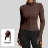 Novedad de Otoño para Mujer, Ropa de Yoga Ajustada Adelgazante de Manga Larga para Uso en Exteriores, Chaqueta Deportiva para Correr, Fitness, Yoga