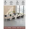 Pantalla de escritorio de oficina minimalista moderna estación de trabajo escritorio de computadora para empleados estación de trabajo para varias personas combinación de muebles para puestos de empleados