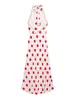 Comercio exterior transfronterizo marca Z en stock ZA estilo europeo y americano ropa de mujer 2026 verano nuevo vestido midi de lunares con cuello halter
