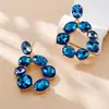 Pendientes de Botón Cuadrados Ovalados Incrustados con Diamantes de Plata de Aguja Transfronterizos Europeos y Americanos Pendientes Pequeños Frescos de Verano Pendientes de Diseño de Nicho Accesorios para Mujeres