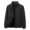 Jaqueta de Trabalho para Primavera e Outono Masculina, Nylon Elástico e Resistente ao Desgaste, Gola Alta, Corta-Vento Fino