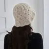 Cachemira 2026 Nuevo Estilo Hecho a Mano Ganchillo Engrosado de Gama Alta Cálido Tejido de Cachemira Sombrero de Pescador Sombrero Cubo Sombrero para Clima Frío