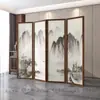 Biombo Estilo Chino para Sala de Estar y Dormitorio, Moderno Sencillo Entrada de Casa Madera Maciza Plegable Móvil