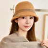 Sombrero de Pescador de Felpa de Pelo de Conejo para Mujer, Estilo Coreano Versátil de Alta Gama para Otoño e Invierno, Sombrero de Cubo para Circunferencia de Cabeza Grande, Sombrero de Cubo de Invierno