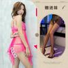Pijama Sexy de Lencería Nocturna Traje para Mujer Traje Sexy de Tentación Europeo y Americano Malla de Encaje con Tirantes Transparentes Latino