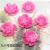 Pétalos de peonía degradados de jade sintético DIY flor de hibisco de jade sintético hecha a mano con cuentas accesorios de tocado antiguo de cinco pétalos de alta calidad
