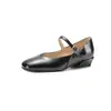 Sapatos Mary Jane Estilo Francês 2026 Novos Sapatos Profissionais de Salto Baixo com Tiras, Mocassins Princesa de Nicho, Tamanhos 33-43
