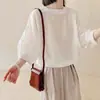 Elegante blusa de manga farol retro para mujer, nueva moda de verano, top de alta gama, único y hermoso estilo francés