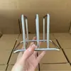 Suporte de aço inoxidável espessado com dois compartimentos para tábuas de corte, suporte de armazenamento espessado para tábuas de corte e tampas de panela na cozinha, armazenamento minimalista moderno