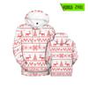 2024 Cruzamento de Fronteiras Europeu e Americano Natal Elementos de Natal Impressão Digital 3D Chapéu Suéter Jaqueta com Capuz Masculino e Feminino