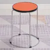 Taburete Redondo de Madera Maciza Taburete de Acero Inoxidable Juego de Taburetes de Acero Apilables para el Hogar Taburete de Hierro Dormitorio Restaurante Adulto Banco Pequeño