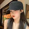 Sombrero ecuestre plisado vintage para mujer, fino y transpirable para el verano, boina de alta gama con un estilo elegante y sofisticado, adecuado para tallas de cabeza grandes, gorra de repartidor