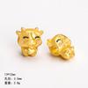 Oro Mate diy accesorios de joyería agujero pasante cuentas doce signos del zodiaco caricatura año de nacimiento cuerda roja cuentas de la suerte pulsera al por mayor