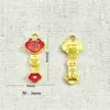 Aleación Tradicional de Alta Calidad que Conserva el Color Moneda de Cobre Auspiciosa Ruyi con Goteo de Aceite Accesorios para Pulseras de Joyería DIY Yiwu