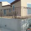 Valla de hierro para escaleras exteriores de estilo europeo protección de escaleras barandilla de artesanía de hierro valla de hierro de artesanía metálica para villa