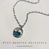 Collar de Delfín Azul Temperamento Diseño de Nicho Celebridad de Internet Estilo Caliente Colgante de Lujo Ligero Personalidad de Gama Alta Cadena Versátil para la Clavícula