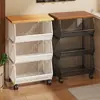 Estante de Almacenamiento para Cocina Snacks Caseros Carrito Pequeño con Ruedas Piso de Pie Multifuncional Frutas y Verduras Layered Cesta para Verduras
