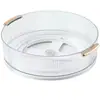 Caja Organizadora de Cosméticos Giratoria de Plástico Transparente de Lujo Organizador de Escritorio para Perfumes y Cuidado de la Piel Organizador de Especias para Cocina