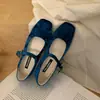 Zapatos Mary Jane de Ballet Estilo Francés para Mujer, Gamuza de Correa Única Planos Versátiles Cómodos de Boca Baja Zapatos Individuales, Nuevo Modelo Primavera 2026