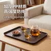 Vaya, una bandeja de té rectangular, perfecta para la sala de estar, para servir a los invitados y para usar como bandeja de mesa o una bandeja para frutas y bocadillos.