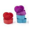 Molde para pastel con forma de corazón de silicona de grado alimenticio para uso doméstico, resistente a altas temperaturas, molde para hornear para modelar todo tipo de bocadillos