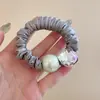 Scrunchie de cetim plissado estilo coreano para mulheres, novo modelo 2026, alta elasticidade, prendedor de cabelo durável, faixa de cabelo, acessório de cabelo elástico
