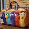 2026 Nova Série Animal Cavalo Transfronteiriça Bolsa de Viagem Acolchoada Portátil para Curta Distância Bolsa Multifuncional para Esportes Fitness