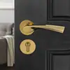 Cerradura de Puerta con Manija de Acero Inoxidable Transfronteriza Habitación Dormitorio Estándar Australiano Dorado Silenciosa Americana Cerradura de Puerta Interior Cerradura Dividida
