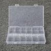 Caja de Almacenamiento de Plástico Transparente, Caja Organizadora Desmontable para Joyería y Arte de Uñas, Almacenamiento para el Hogar, Caja de Almacenamiento de Escritorio con Tapa