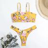 2026 Aliexpress Amazon Maiô Biquíni Duas Peças Estampado Biquíni Transfronteiriço Roupa de Banho Conjunto de Duas Peças Secagem Rápida