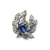Broche retrô antigo europeu e americano com losangos vazados de cristal artificial, personalidade atmosférica, pino anti-luz feminino, atacado misto