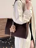 Bolso Tote Casual Simple de Nuevo Estilo Bolso de Hombro Retro de Moda para Mujer 2025 Otoño e Invierno Bolso de Gran Capacidad