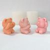 Molde de Silicona para Vela Aromática con Forma de Oso DIY - No Mires, No Escuches, No Hables - Molde de Silicona para Oso de Yeso, Resina