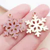 20 Colgantes de Copo de Nieve Navideño con Goteo de Aceite de Colores Aleatorios, Aleación de Zinc, Materiales para Pulseras y Aretes Hechos a Mano para DIY