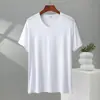 Camiseta de Verano con Cuello en V para Hombre, Modal Delgado, Cómoda, Holgada, Casual, Ropa para el Hogar, Se Puede Usar Afuera