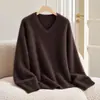 Serie CepilladaTop de Punto Cepillado de Seda y Cachemira para Mujer, Suéter de Lana de una Sola Pieza sin Costuras, Capa Base, Tejidos de Punto para Principios de Otoño