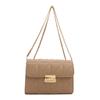 Moderna Retro Cor Sólida Bordado 2026 Nova Elegante Casual Tendência Ombro Único Transversal Corrente Pequena Quadrada Bolsa