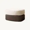 Sofá de Ocio para Exteriores, Mesa Larga y Sillas de Aleación de Aluminio, Patio al Aire Libre, Jardín, Balcón de Villa, Sofá de Madera Maciza Impermeable y Resistente al Sol