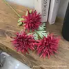 Crisantemo Pinza de Cangrejo Artificial, Crisantemo Llama y Epiphyllum para Decoración de Salón de Bodas, Flores Artificiales, Adornos para Sala de Estar, Arreglos de Flores de Seda, Diseño de Pinza Grande