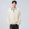 Diseño de dos piezas a cuadros retro original de OV, suéter de punto con detalles de trenzado, estilo holgado y casual, adecuado tanto para hombres como para mujeres, encarnando la estética del "dinero viejo".
