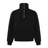 Sudadera de media cremallera con cuello alto para hombre, holgada y casual, adecuada para primavera y otoño, marca de moda urbana, simple y única, suéter deportivo holgado
