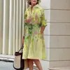 2026 Amazon Nuevo Producto Vestido Camisa de Moda Suelto con Botones de un Solo Botón para Mujer Urbana Estampado